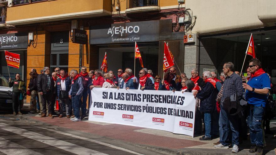 Los pensionistas de CCOO Aragón reclaman la posibilidad de pedir cita presencial en la Seguridad Social