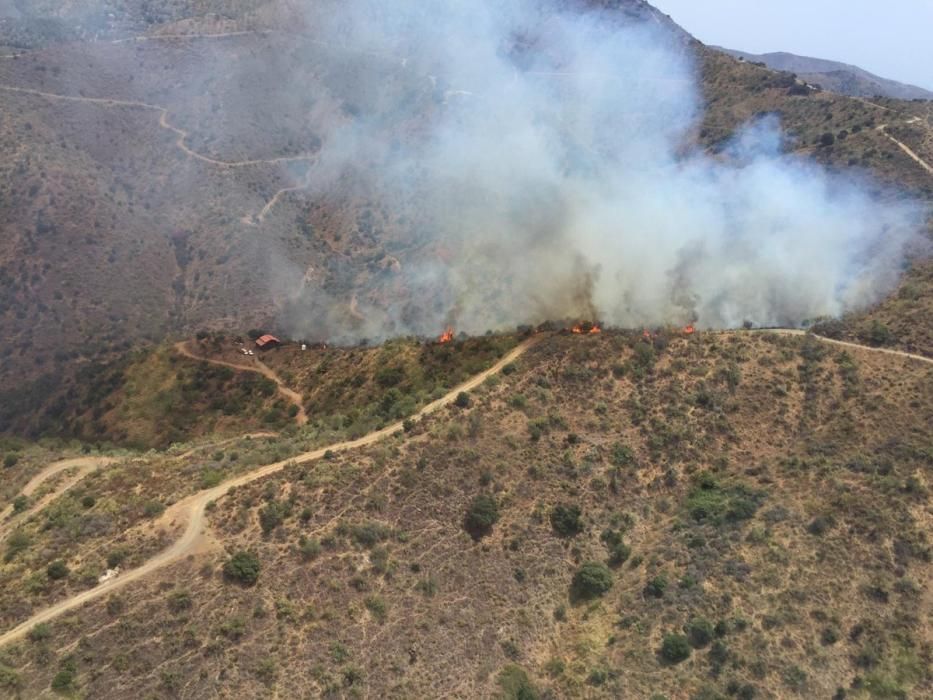 Incendio en los Montes de Málaga