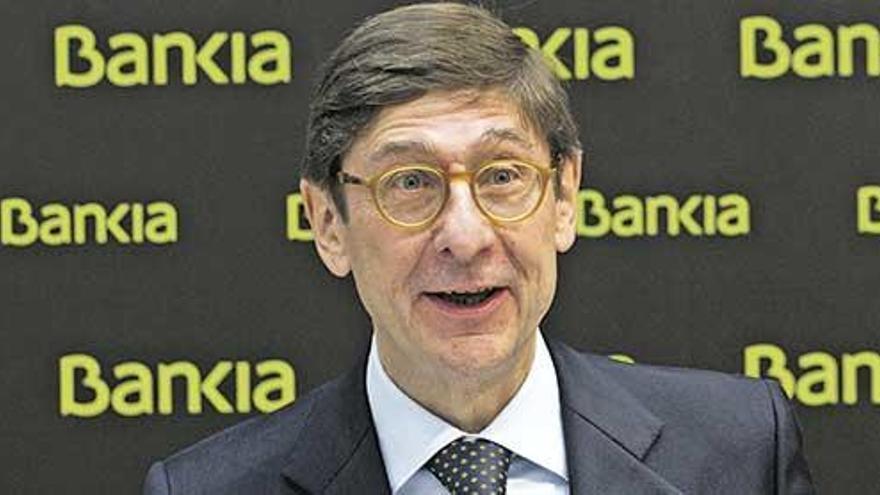 El presidente de Bankia, José Ignacio Goirigolzarri, durante una conferencia de prensa en Madrid.