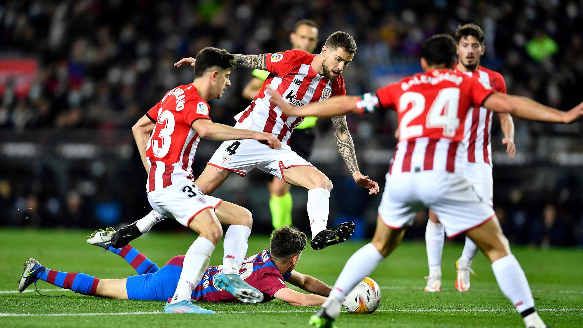 El Athletic salió con un equipo plagado de suplentes en el Camp Nou | AFP