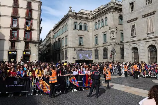 Las imágenes de la celebración de la segunda Champions del Barça en Barcelona