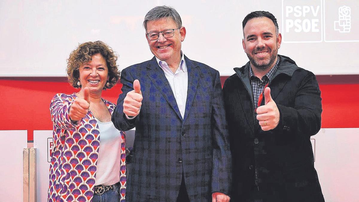 Josefina Bueno, Ximo Puig y Rafa Simó liderarán las lstas electorales por Alicante, Valencia y Castellón el 28-M.