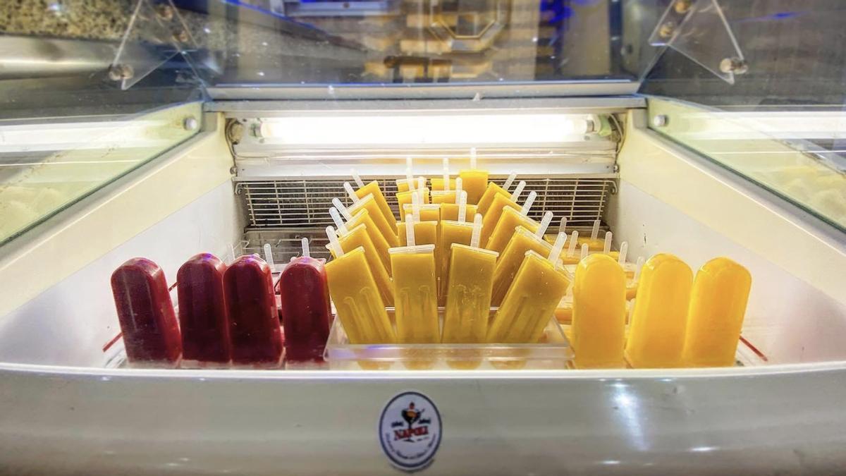 Las paletas de frutas de la heladería Napoli (Madrid).