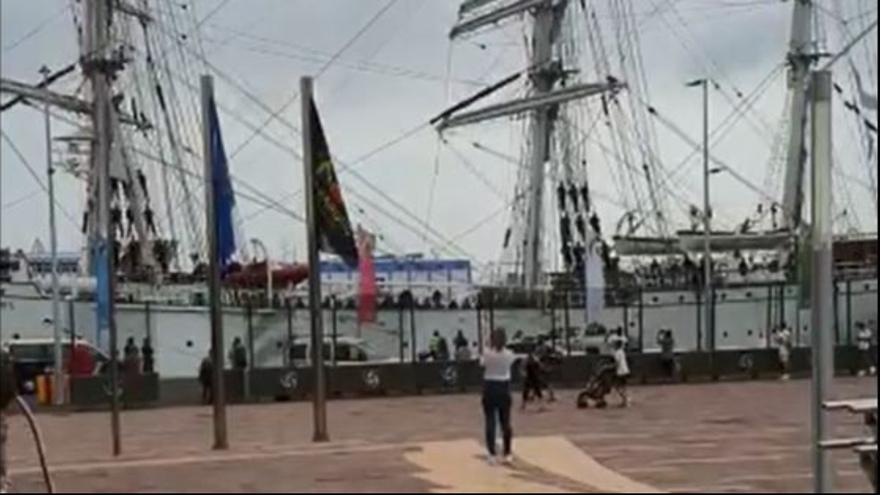 El velero escuela noruego &#039;Statsraad Lehmkuhl&#039; llega al Puerto de La Luz y de Las Palmas