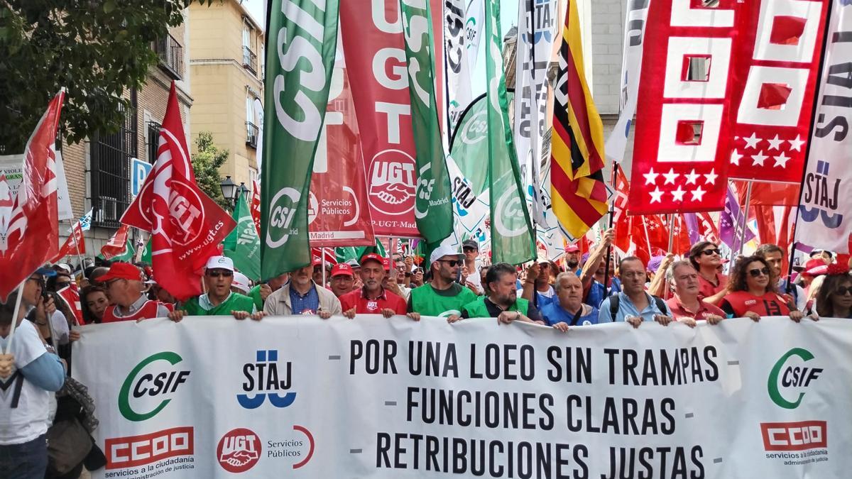 Un momento de la manifestación celebrada en Madrid.