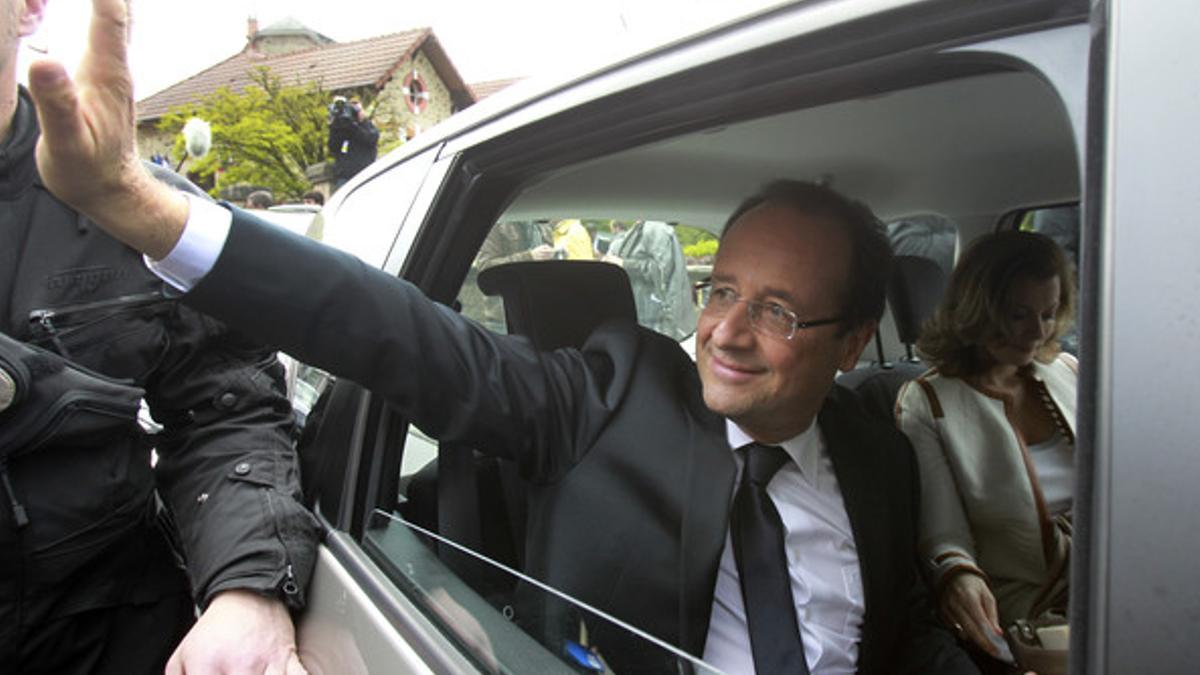 Hollande, esta mañana, en París.