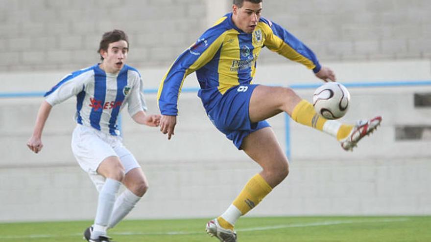 Una imatge del futbolista en la seva etapa al Palamós.