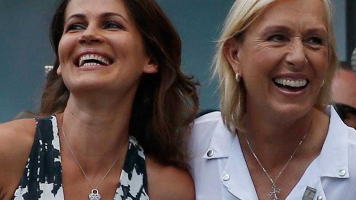 Navratilova le pide matrimonio a su novia en el Abierto de EE. UU.