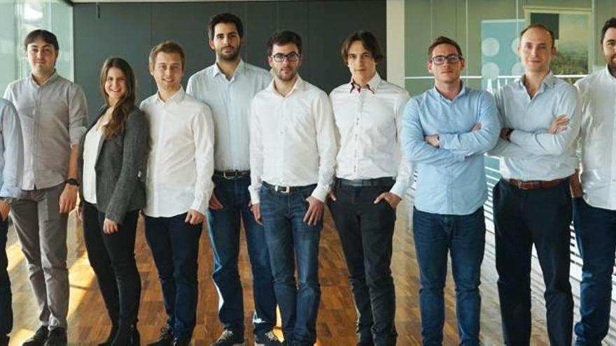 El joven equipo que integra la «startup» valenciana Zeleros surgida de la Universitat Politècnica.