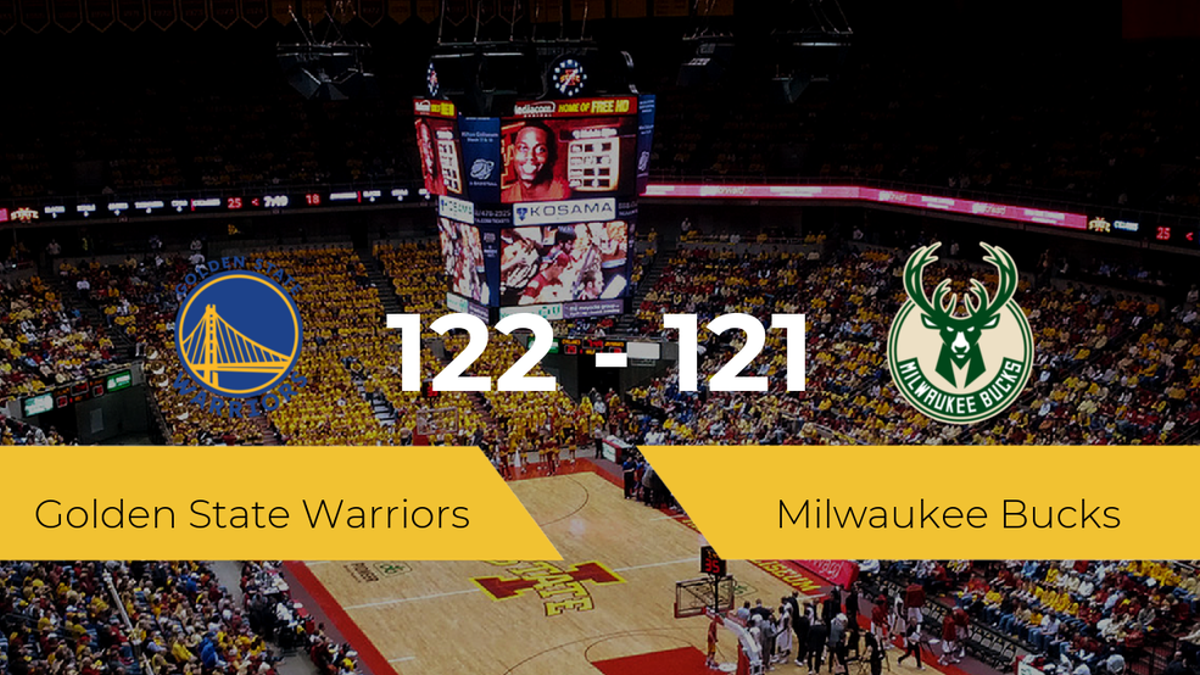 Golden State Warriors se impone por 122-121 frente a Milwaukee Bucks