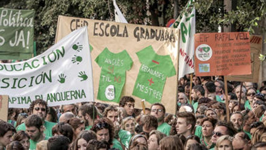 Manifestación frente al Parlament.