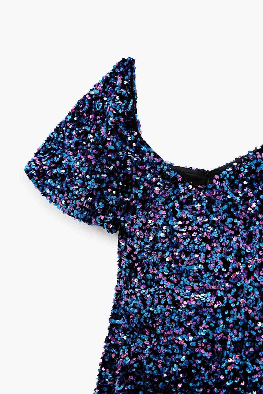 Vestido de lentejuelas de Zara