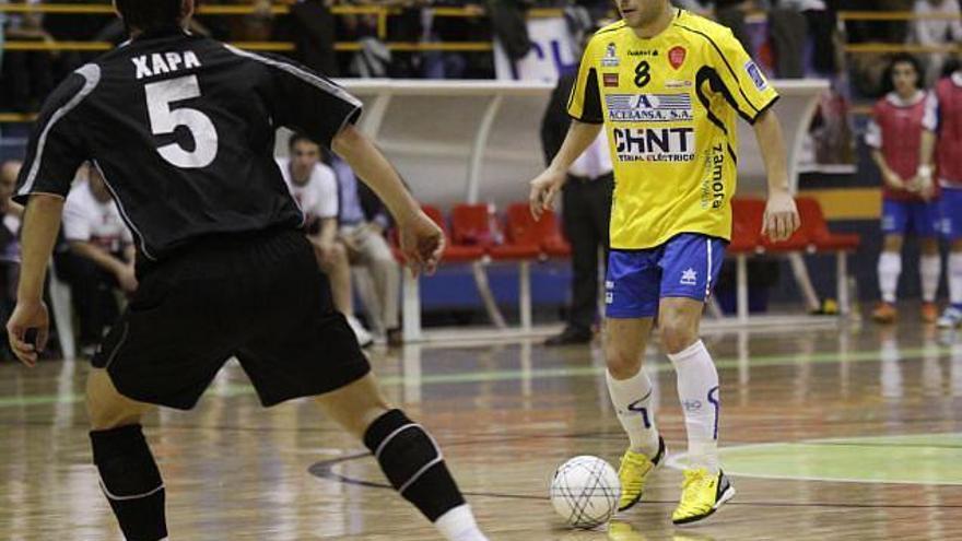 Israel, del Arcebansa Chint Zamora, en una de las ocasiones en las que el equipo ha jugado con portero jugador.