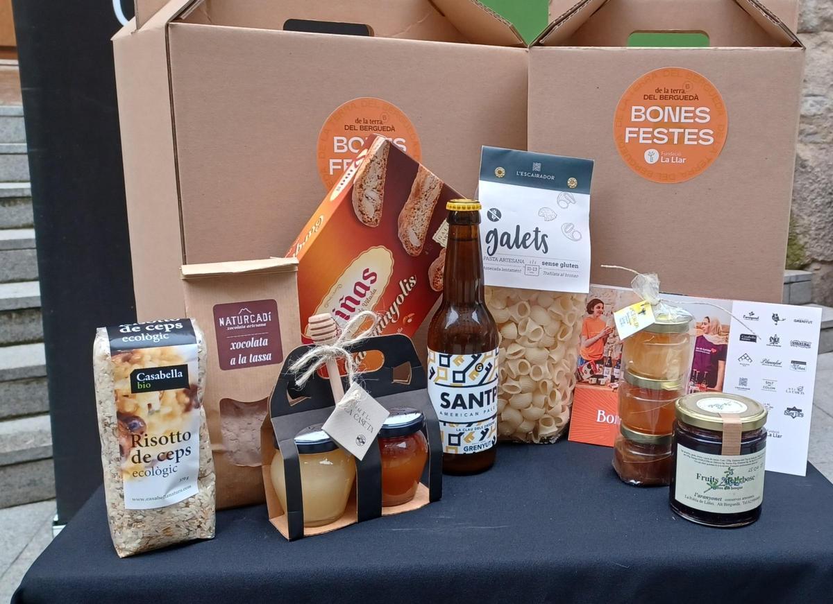 Alguns dels productes de Productors del Berguedà que participen amb els lots de La Llar