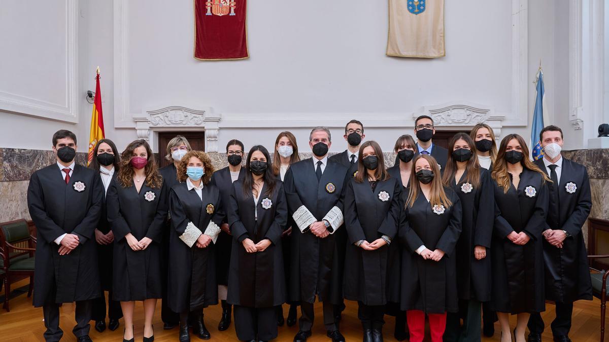Los nuevos magistrados juraron su cargo ante el presidente del Tribual Superior de Xustiza de Galicia