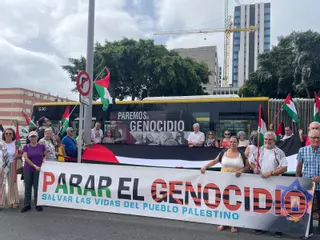 "Paremos el genocidio. Solidaridad con Palestina": Guaguas Municipales pone en circulación un vehículo en apoyo a Gaza