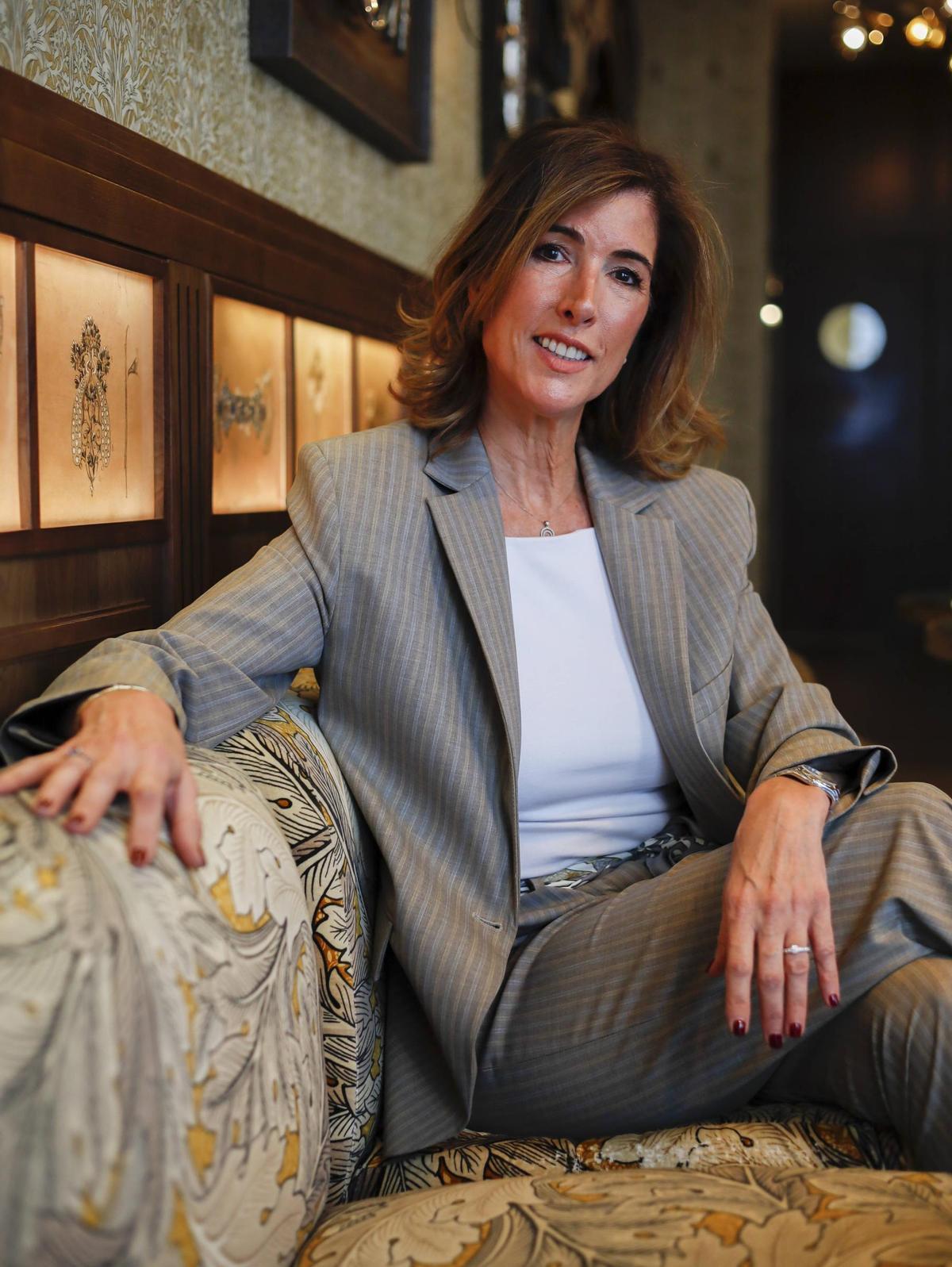 Mónica Bragado, hasta ahora presidenta del Consejo Social de la UPV en el lugar de la entrevista