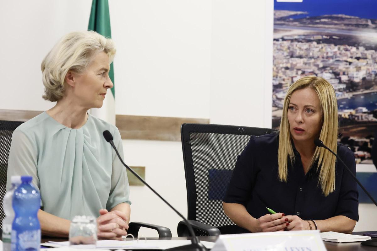 Von der Leyen visita Lampedusa invitada por Meloni