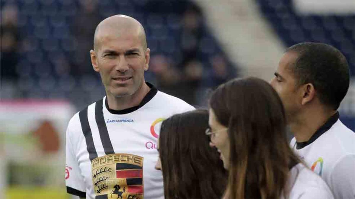 Zidane estuvo en un partido benefico en Bastia