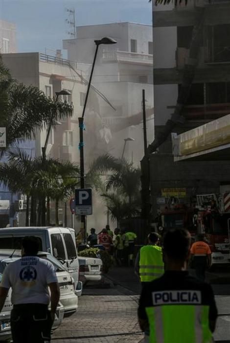 Derrumbe de un edificio de viviendas en Los Cristianos