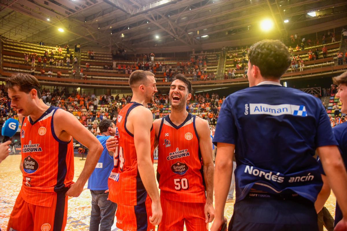 Fiesta del ascenso del Leyma Coruña a Liga ACB