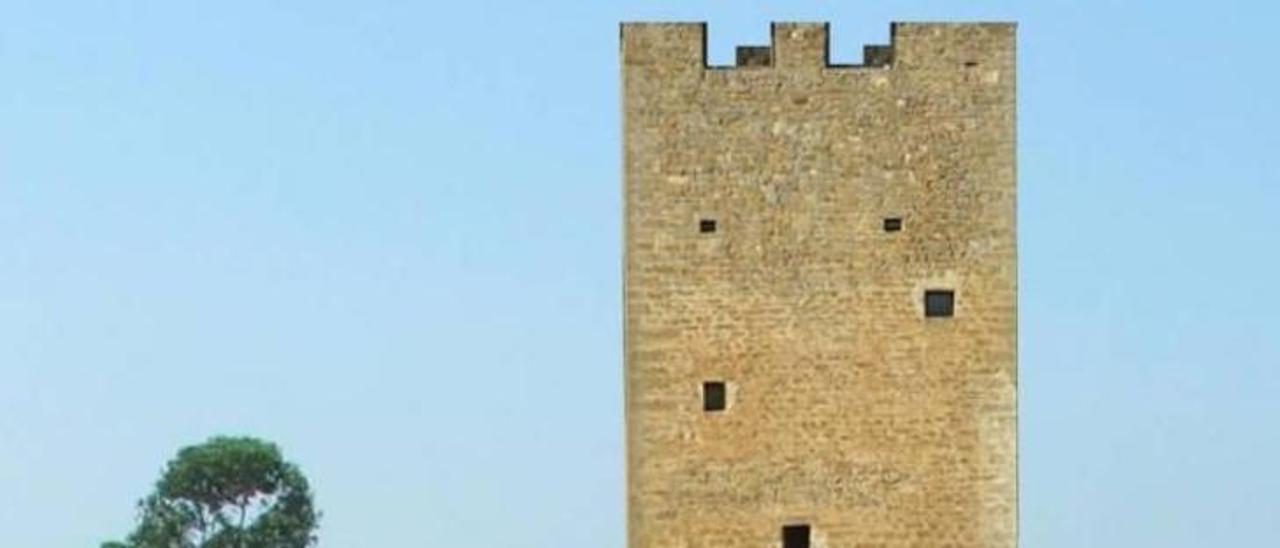 Recreación virtual de la antigua torre de Meira.