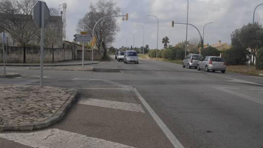 Imagen del cruce de Cas Capità con la carretera de Inca, que contará con una rotonda.