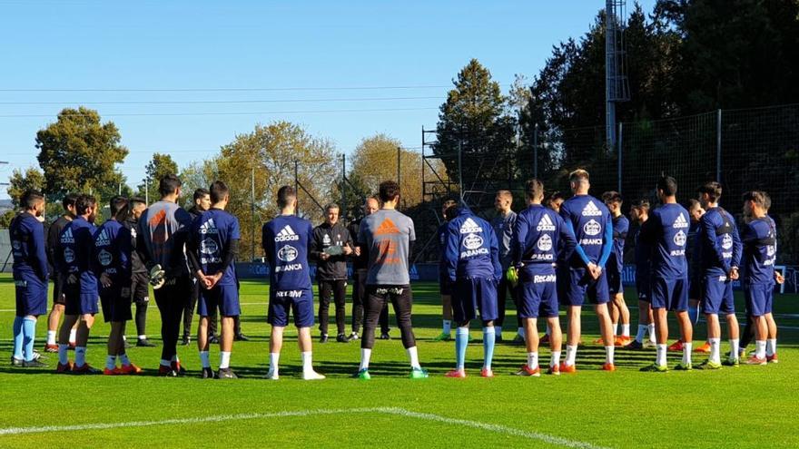 Sesión de entrenamiento del Celta, esta mañana. // Marta G. Brea