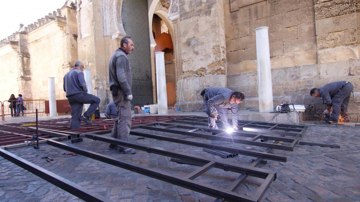 Nueva rampa de acceso en la Mezquita-Catedral para las procesiones