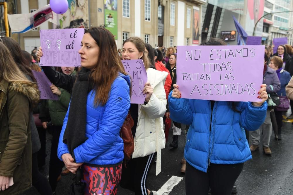 Unas 13.000 personas en el 8-M en A Coruña