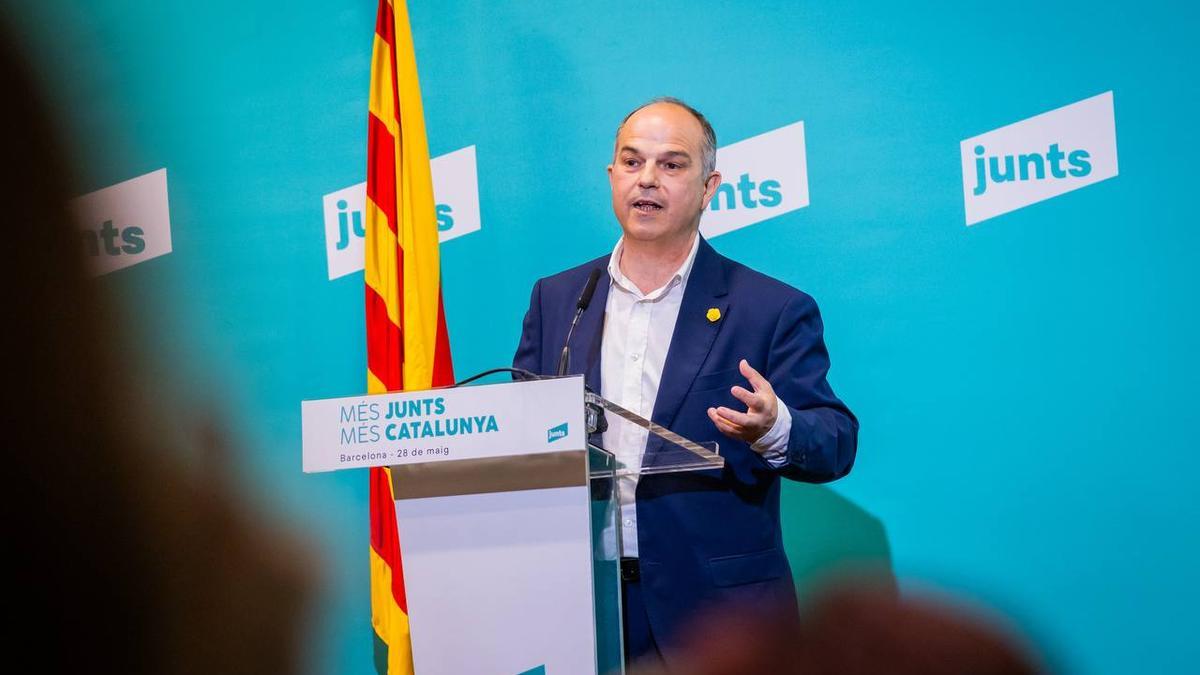 El secretario general de Junts, Jordi Turull, en el acto 'Junts s'explica' de Barcelona