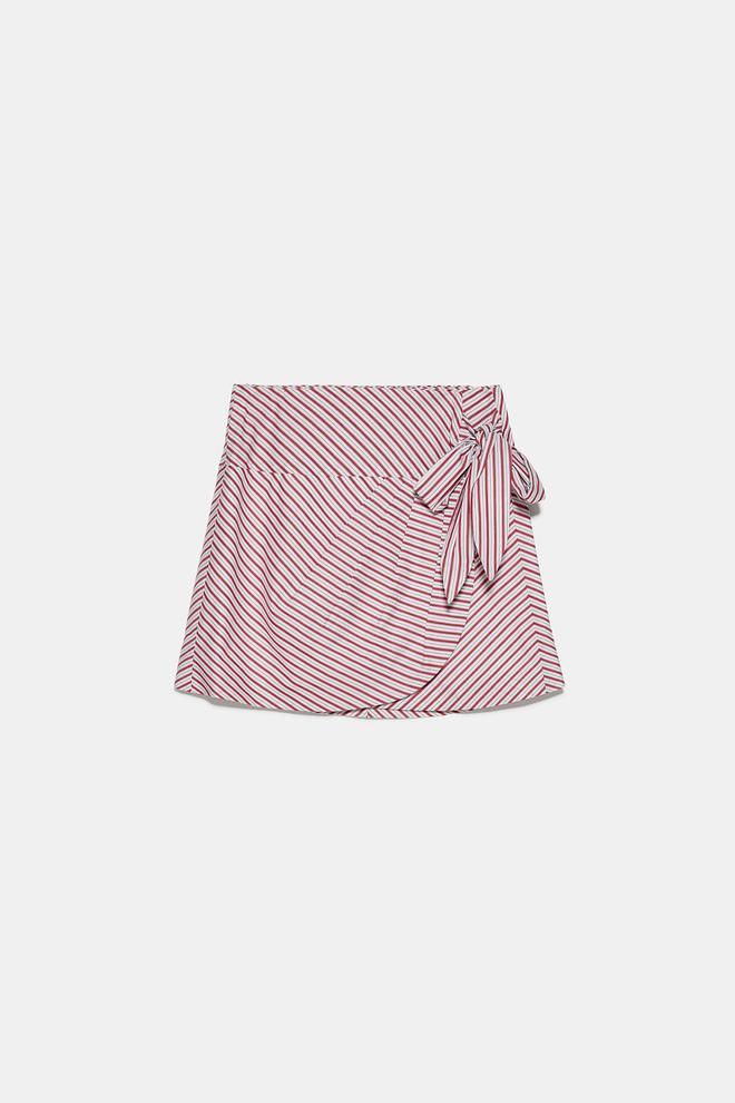 Falda de rayas de Zara