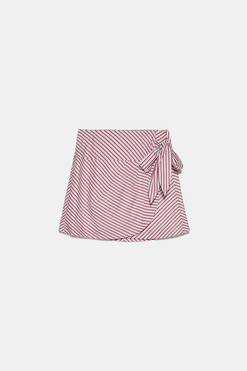 Falda de rayas de Zara