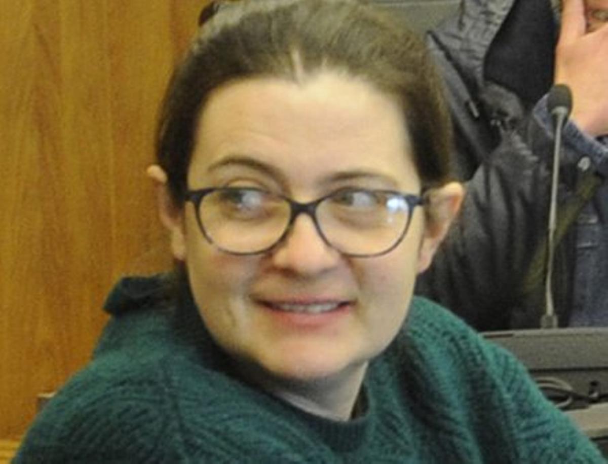 Luz Iglesias, en un pleno.
