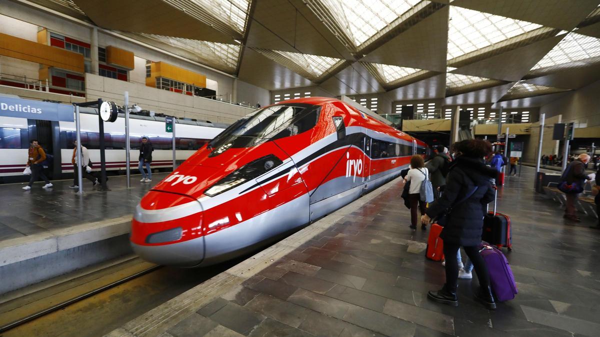 Imagen de archivo de un tren Iryo, en la estación Delicias.