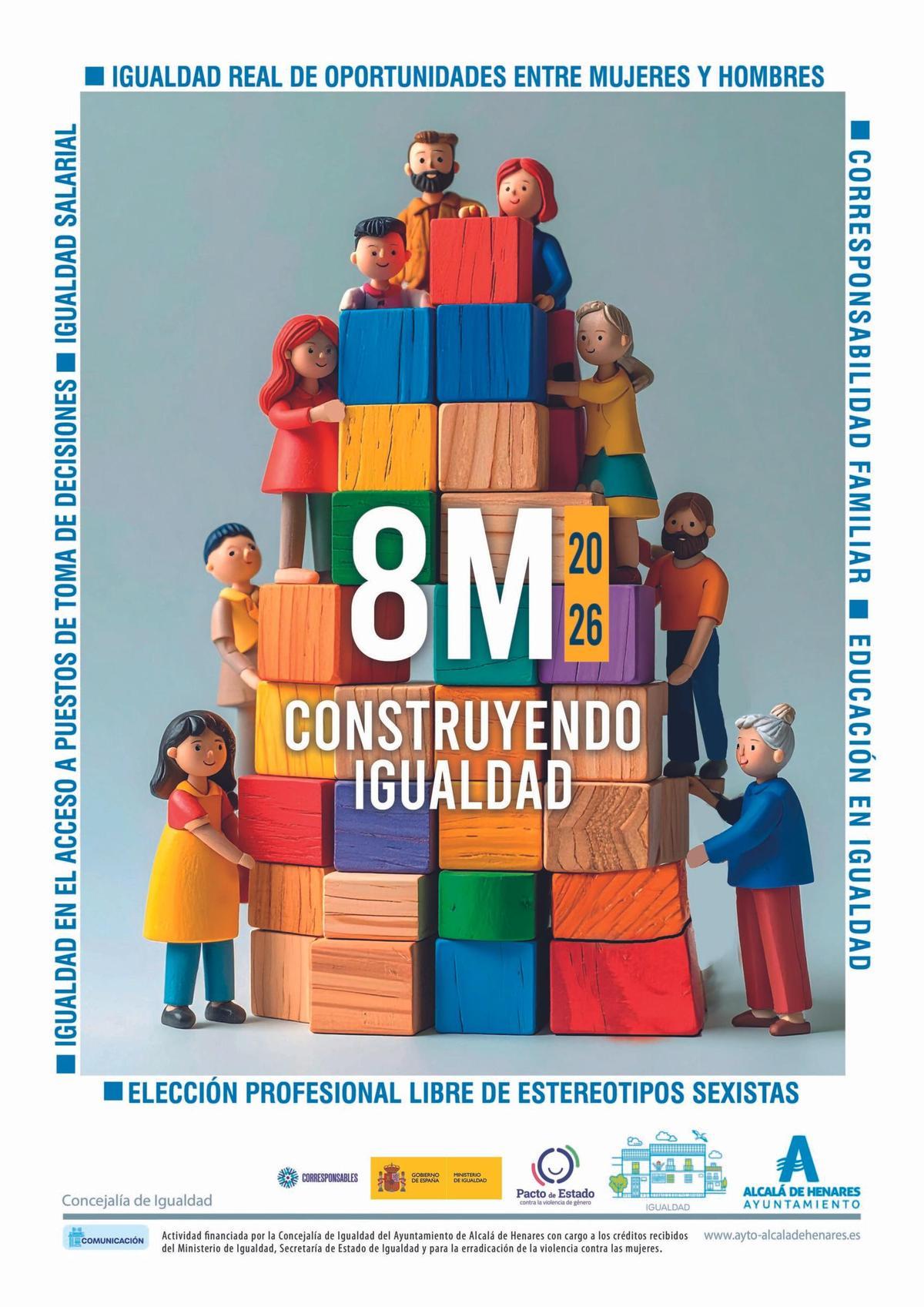 Cartel para la progración del 8M en Alcalá