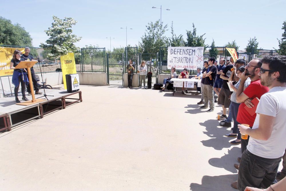 Acte de la CUP a Bordils en contra de la línia de la MAT