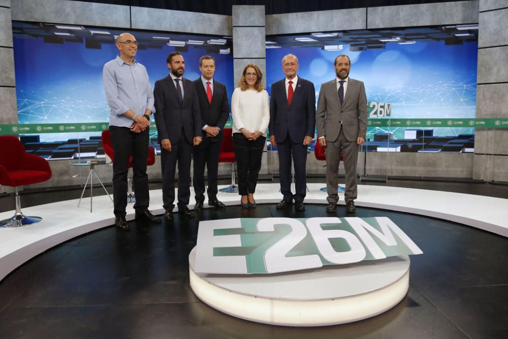 Eduardo Zorrilla, Daniel Pérez, Juan Cassá y Francisco de la Torre se han medido en la televisión andaluza en el segundo encuentro electoral televisado de lo que va de campaña.