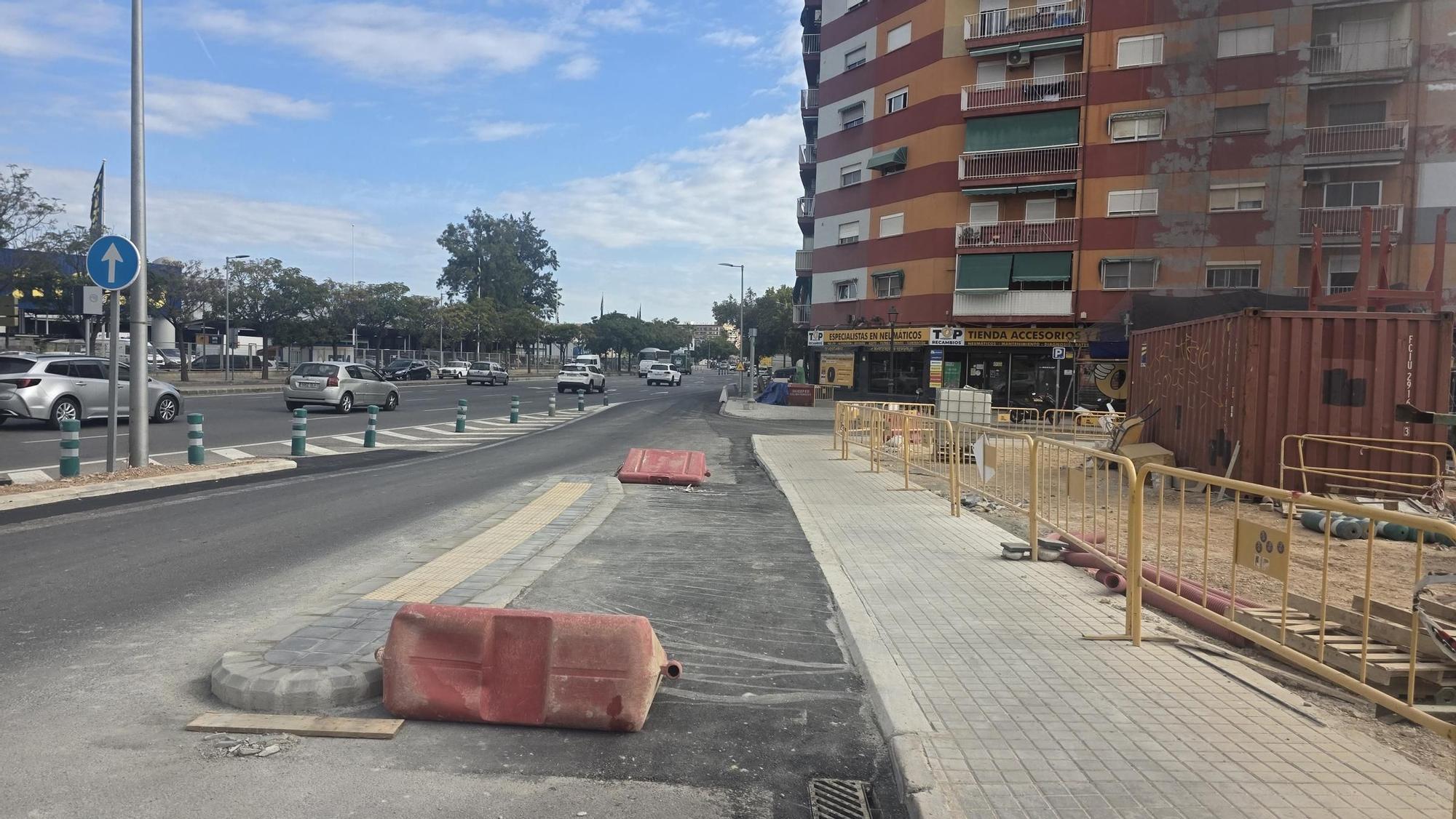 Obras masivas de carriles bici en Patraix y Jesús