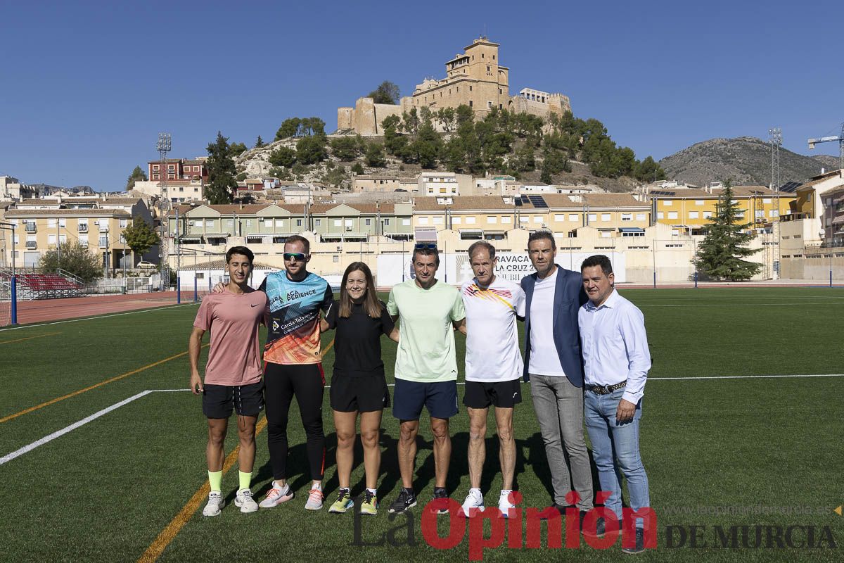 Abel Antón visitaba la Escuela Municipal de Atletismo de Caravaca