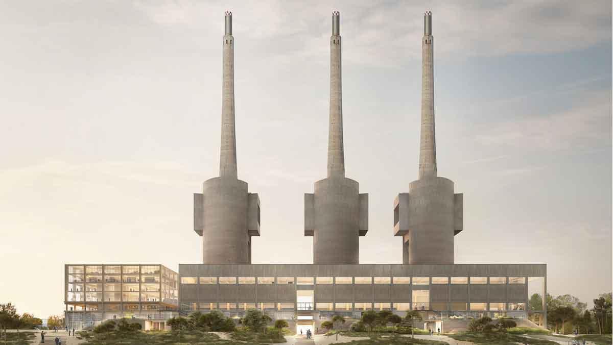 Imagen virtual del proyecto de renovación de les Tres Xemeneies, que albergará el Catalunya Media City.
