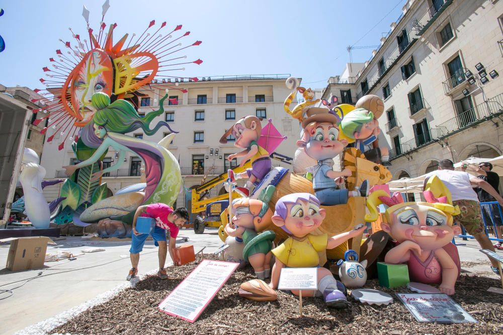 Alicante rezuma fiesta con el inicio de la plantà de las Hogueras.