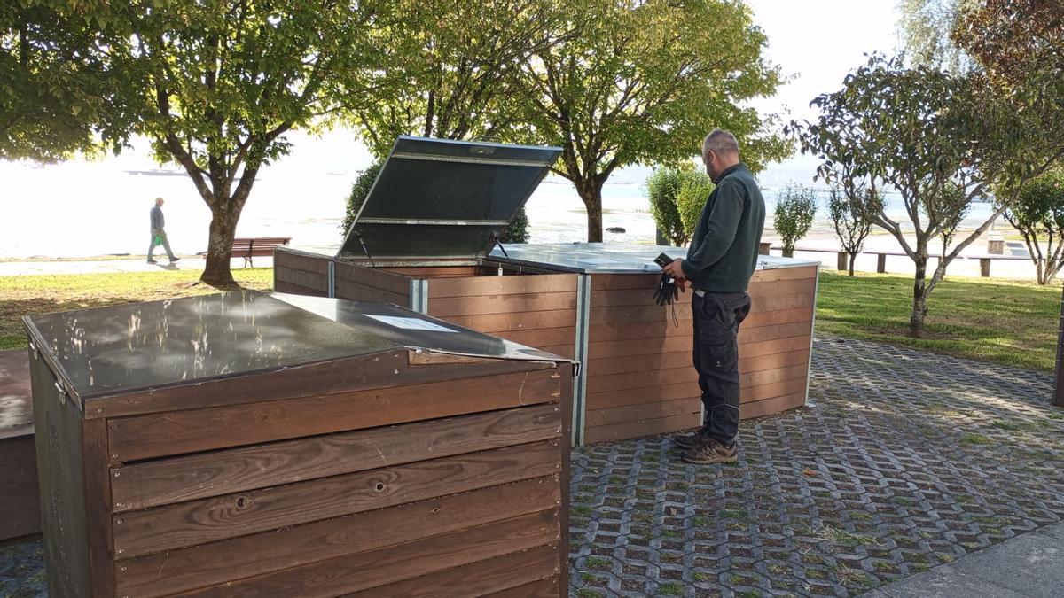 Uno de los composteros comunitarios en la comarca.