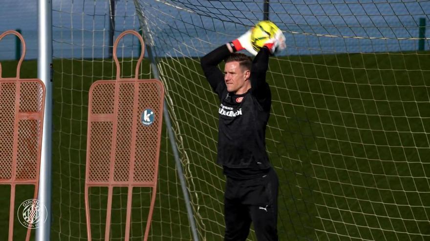 El primer entreno de Ter Stegen con el Girona