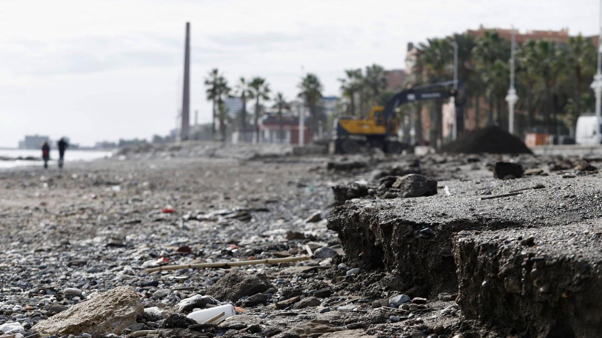 El Puerto actuará para reponer la arena de la playa de San Andrés que el temporal Emilia se ha engullido