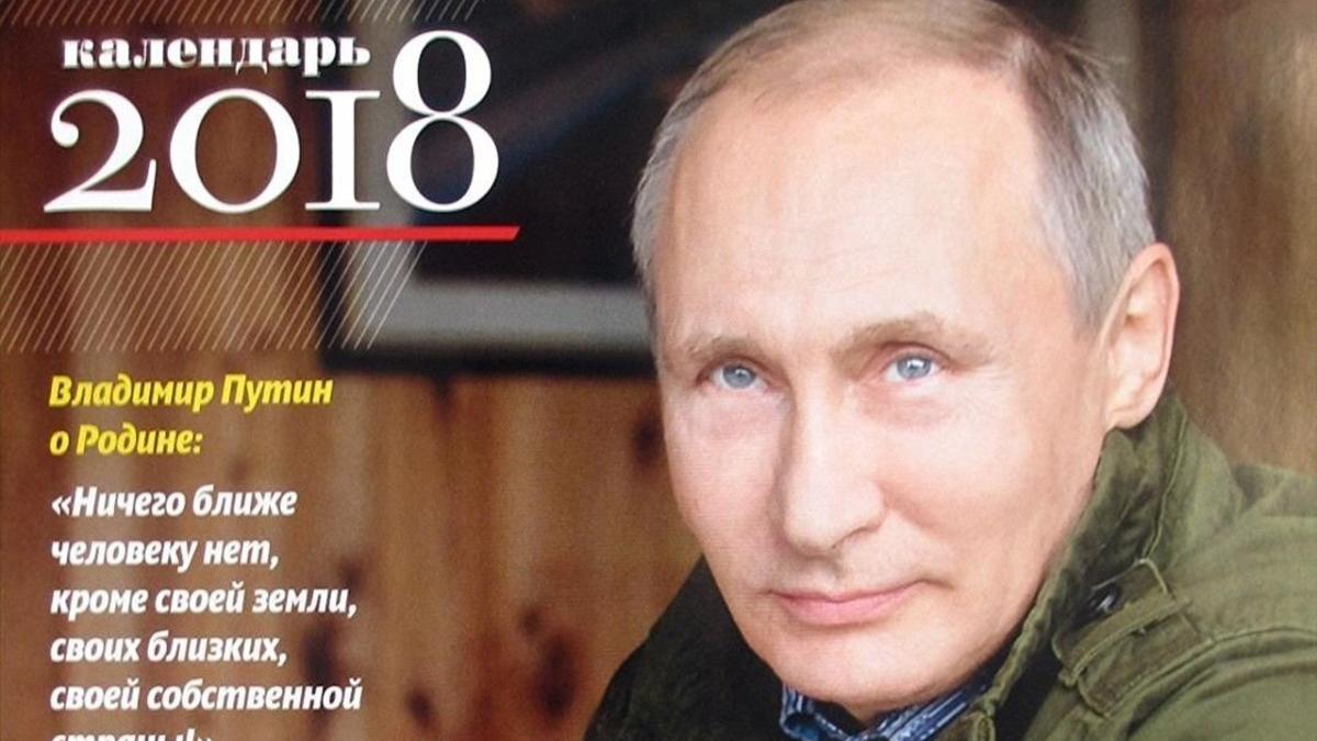 Portada del calendario del 2018 de Putin.