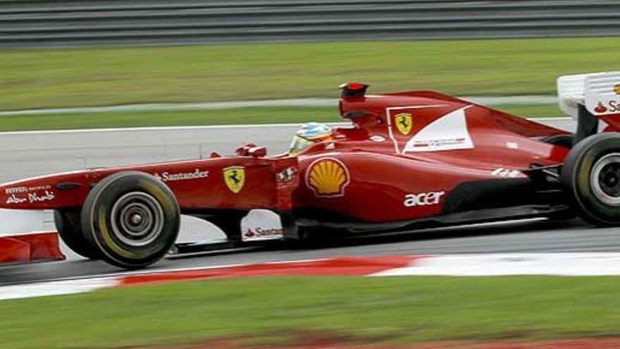 Fernando Alonso, durante el Gran Premio de Malasia de Fórmula 1