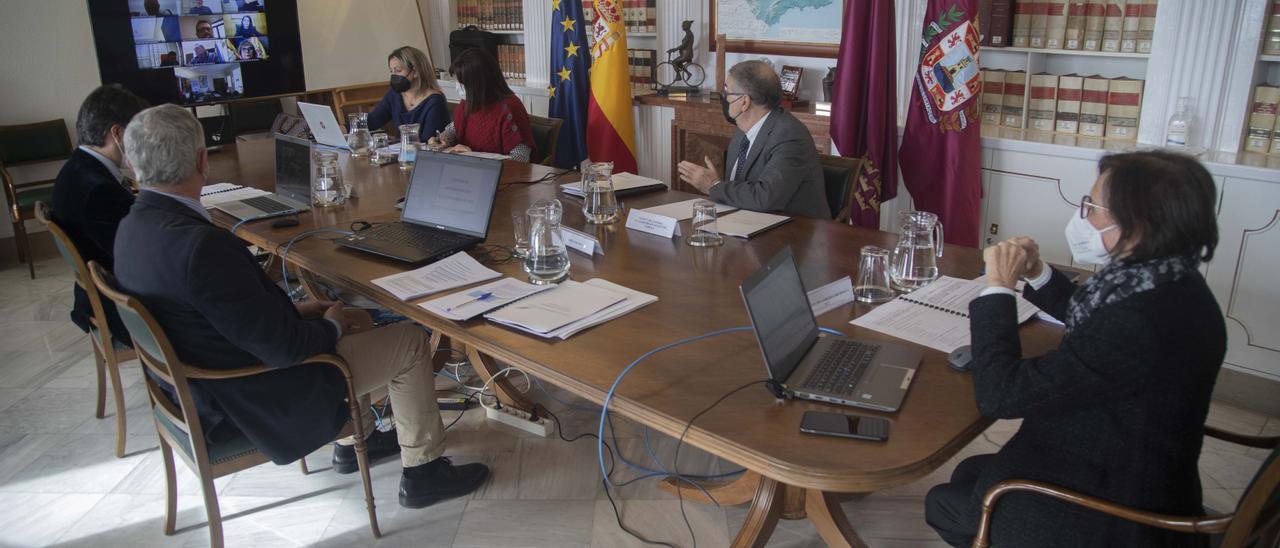 Un momento del consejo de administración celebrado en Cartagena