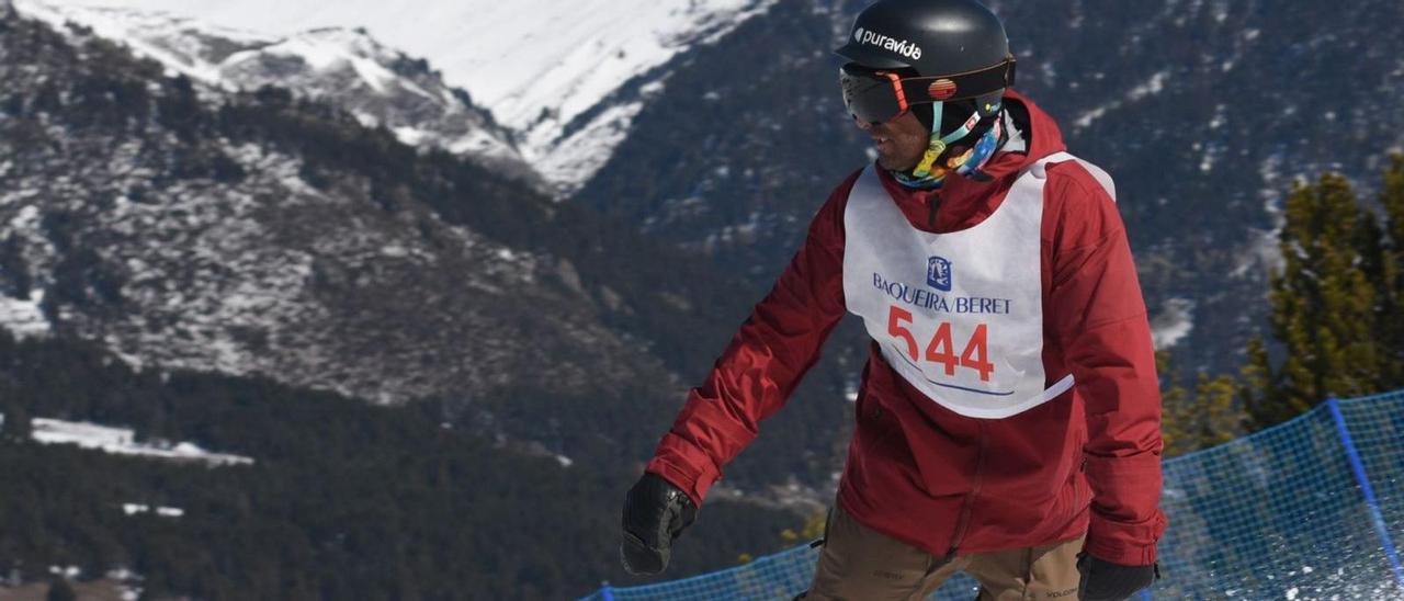 Vic González, en una competición en Baqueira Beret.