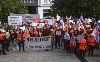 La protesta social y laboral de Penouta llega al TSXG: “A nosa mina non contamina”